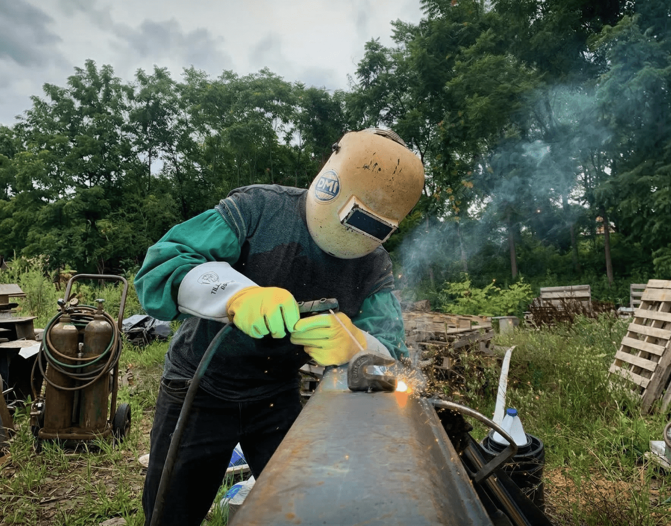 Alex Plankenhorn welding