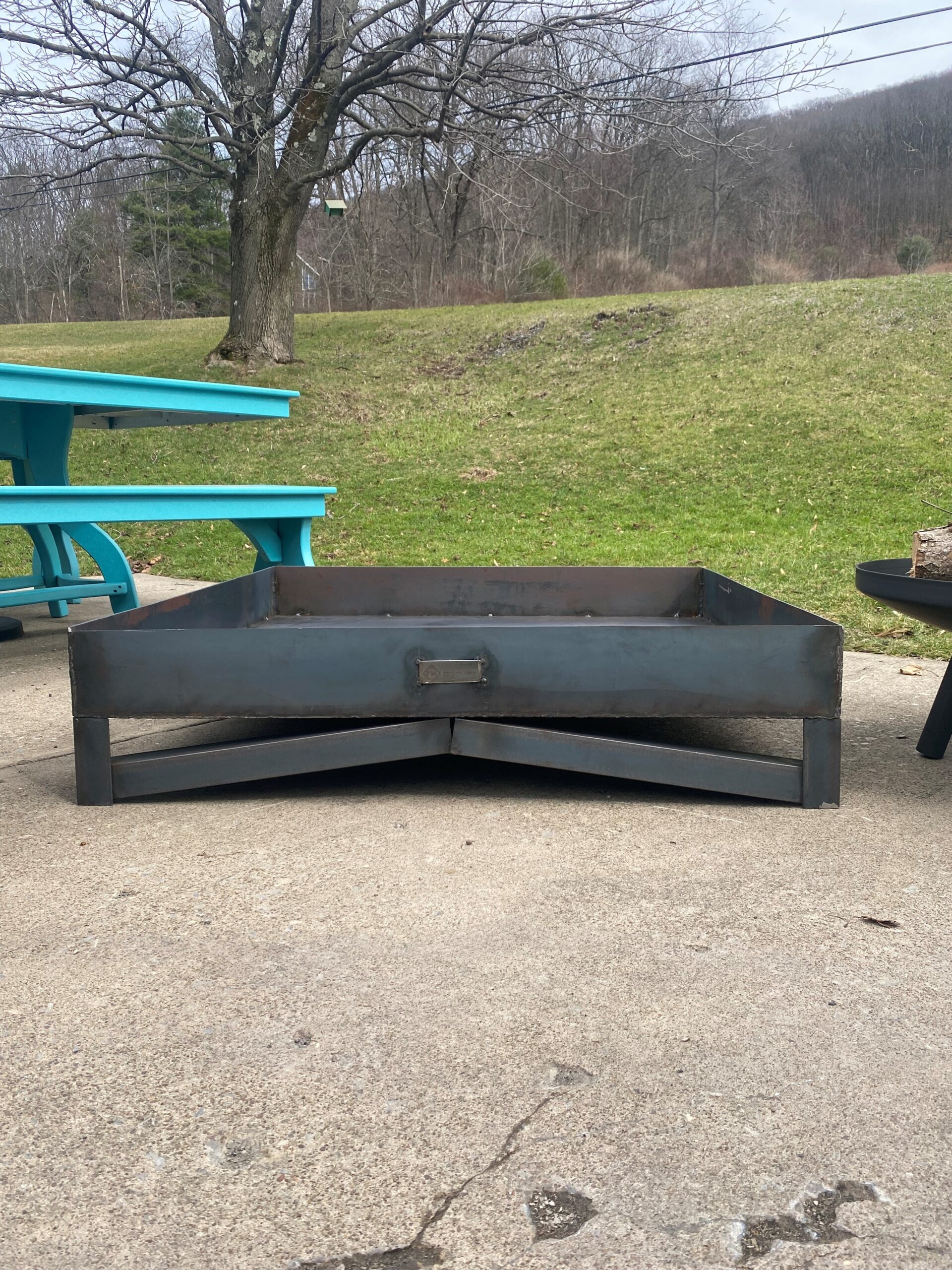 A Large Square Firepit